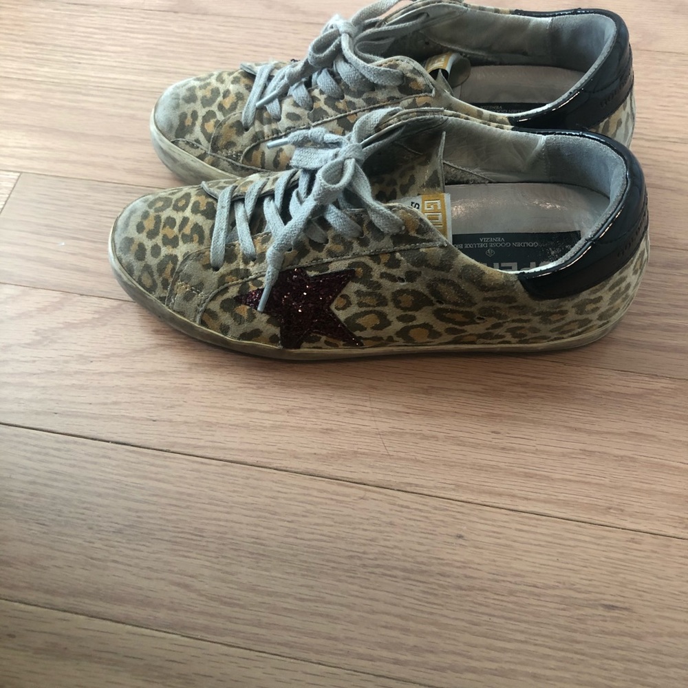 Golden Goose Superstar Leopard Red Glitter SZ36